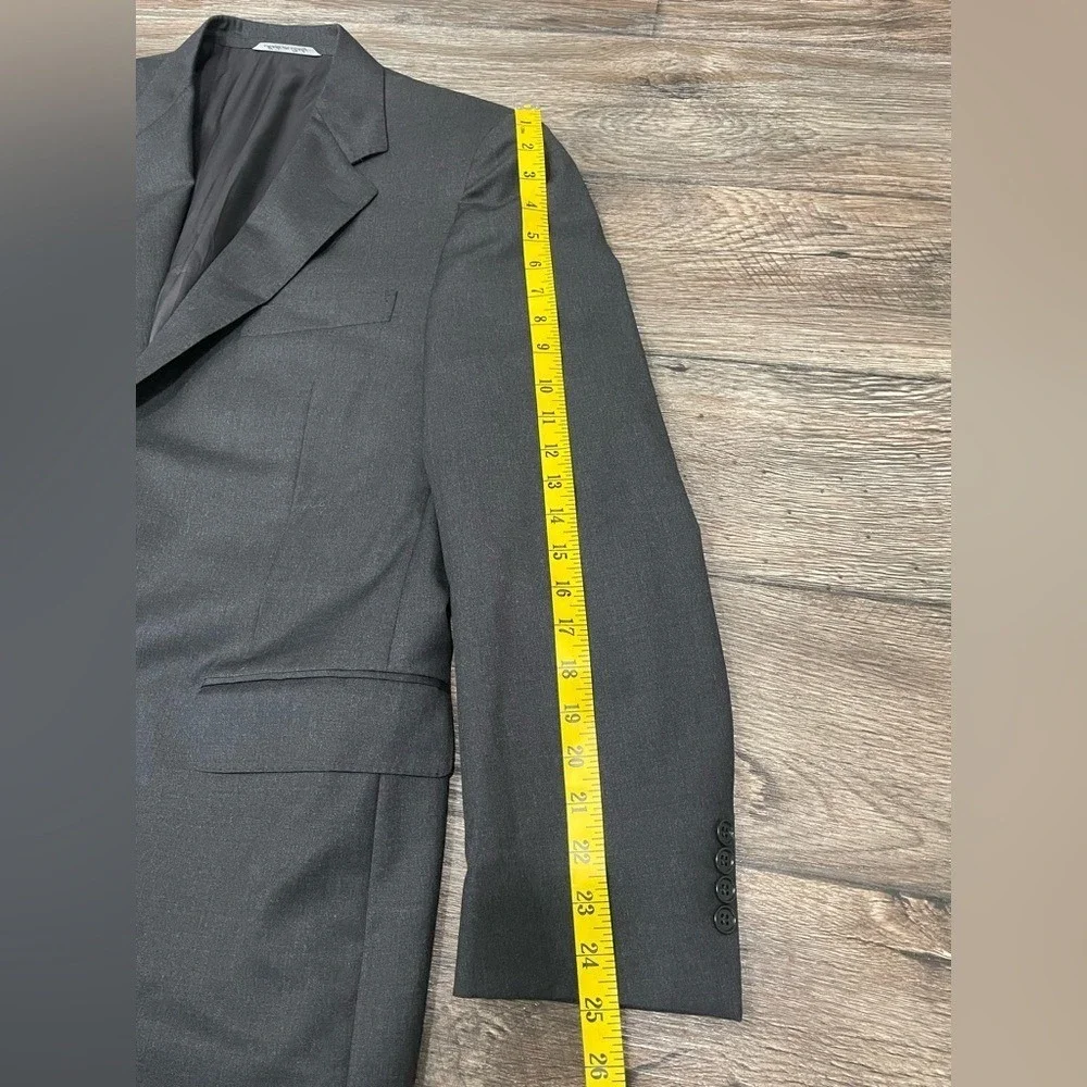 Canali Modern Fit Pure Wool Brown Label 13220‎ Two Button Dark Gray Blazer 42R
